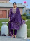 Kavya Vol 1 By Diya Trends Vertican Printed Kurti With Bottom Dupatta